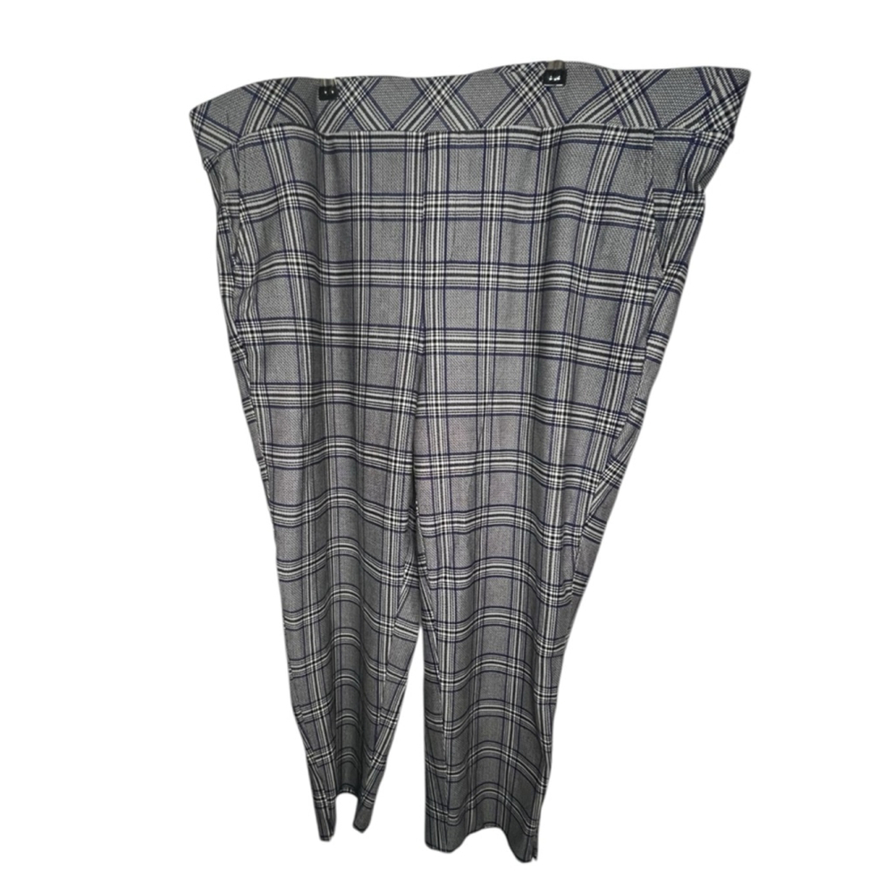 Torrid Plaid Pinstripe Pull On Stretch Office Dress Straight Leg Pants
